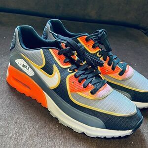 NEW NIKE AIR MAX 90 ULTRA 2.0 Sample Promo Womens 7 38 EUR Black Orange Grey